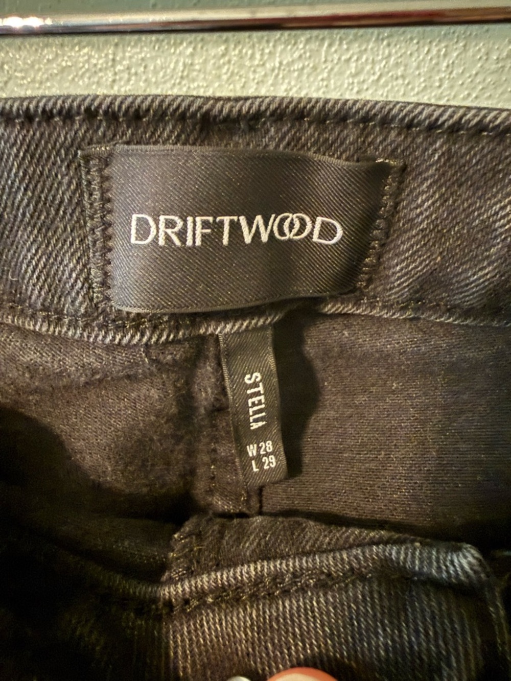 DRIFTWOOD Faded Charcoal Black High-Rise Straight Leg Ankle Jeans Size 28 - Picture 3 of 9